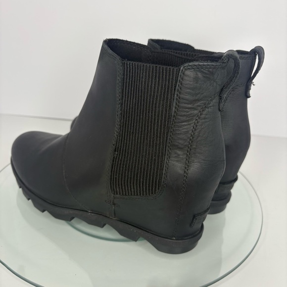 Sorel Joan Of Arctic II Black Wedge Bootie Boot Size 10.5 - Picture 4 of 10